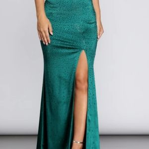 Windsor Emerald Green Mermaid Holiday Maxi Skirt